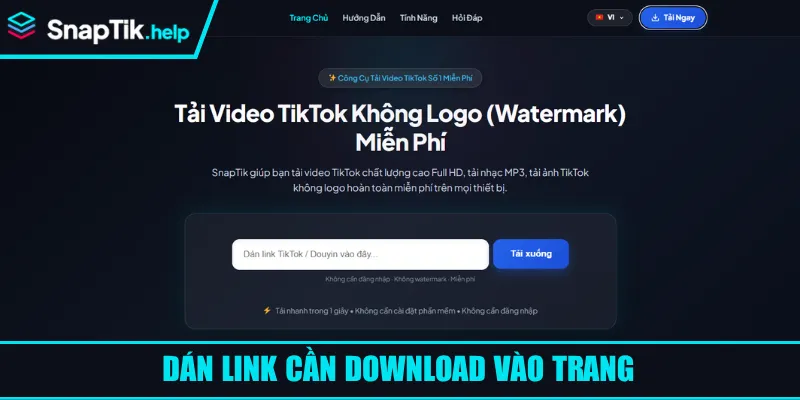 Dán link cần download vào trang Dán link cần download vào trang